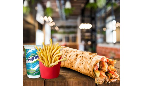 Large Dürüm Menü ( Ayran  + Patates Kızartması )